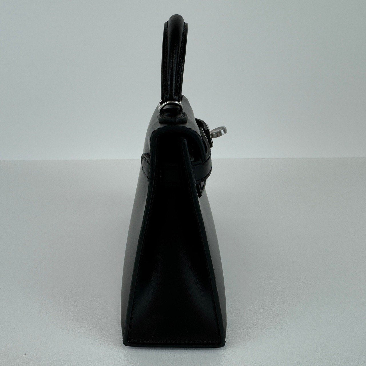 Mini kelly ミニケリー Black ブラック PHW シルバー金具 Box ボックス Stamp-U U刻印