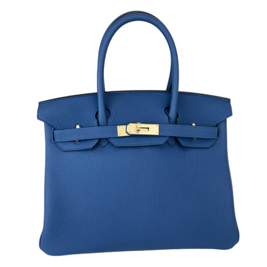 Birkin30 バーキン30 Blue tie ブルータイ Togo トゴ PMBHW シャンパンゴールド金具 Stamp-K K刻印