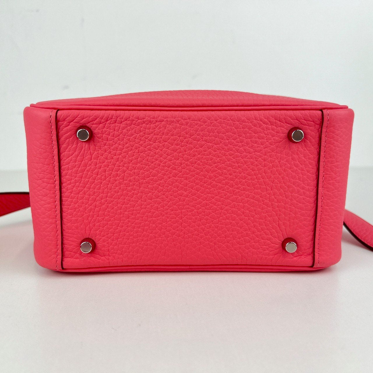 Hermès エルメス Lindy mini リンディミニ Stamp-W W刻印 Taurillon Clemence トリオンクレマンス Rose azalee ローズアザレ PHW シルバー金具
