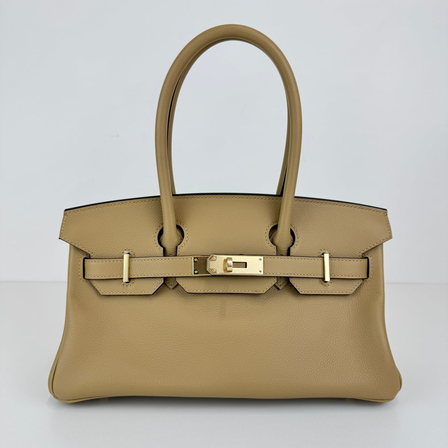 Hermès エルメス Shoulder Birkin29 ショルダーバーキン29 Stamp-K K刻印 Evercolor エバーカラー Poussiere プシエール PMBHW シャンパンゴールド金具