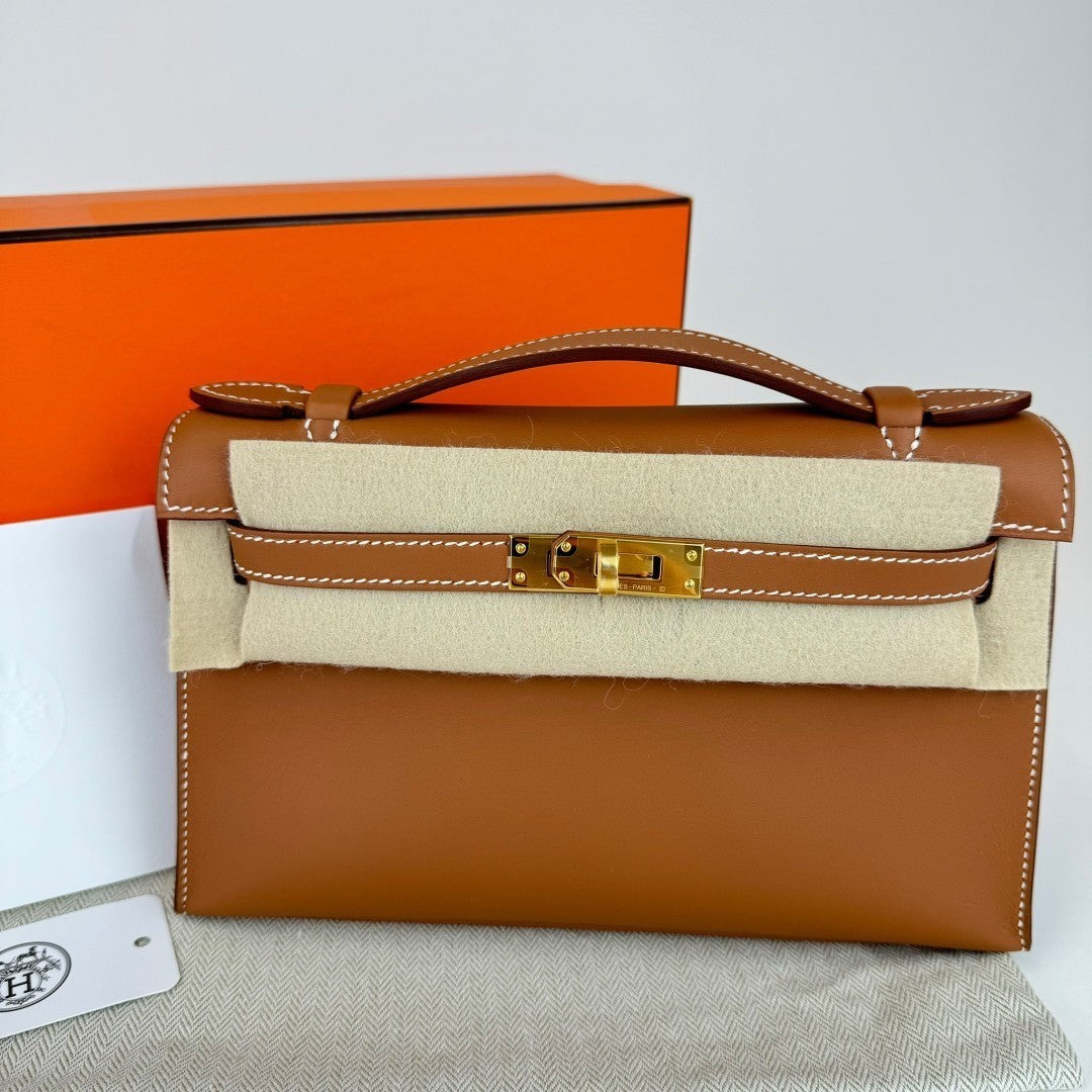 Pochette kelly ポシェットケリー Gold ゴールド W刻 Swift スウィフト