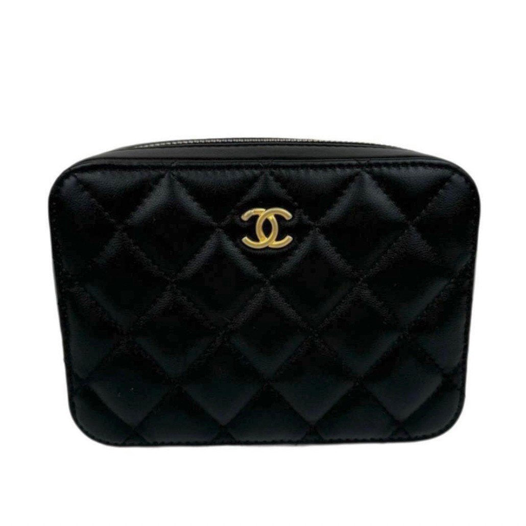 Mini Camera Bag ミニカメラバッグ Black ブラック GHW ゴールド金具 Lamb skin ラムスキン 31番台 レディースバッグ ショルダーバッグ