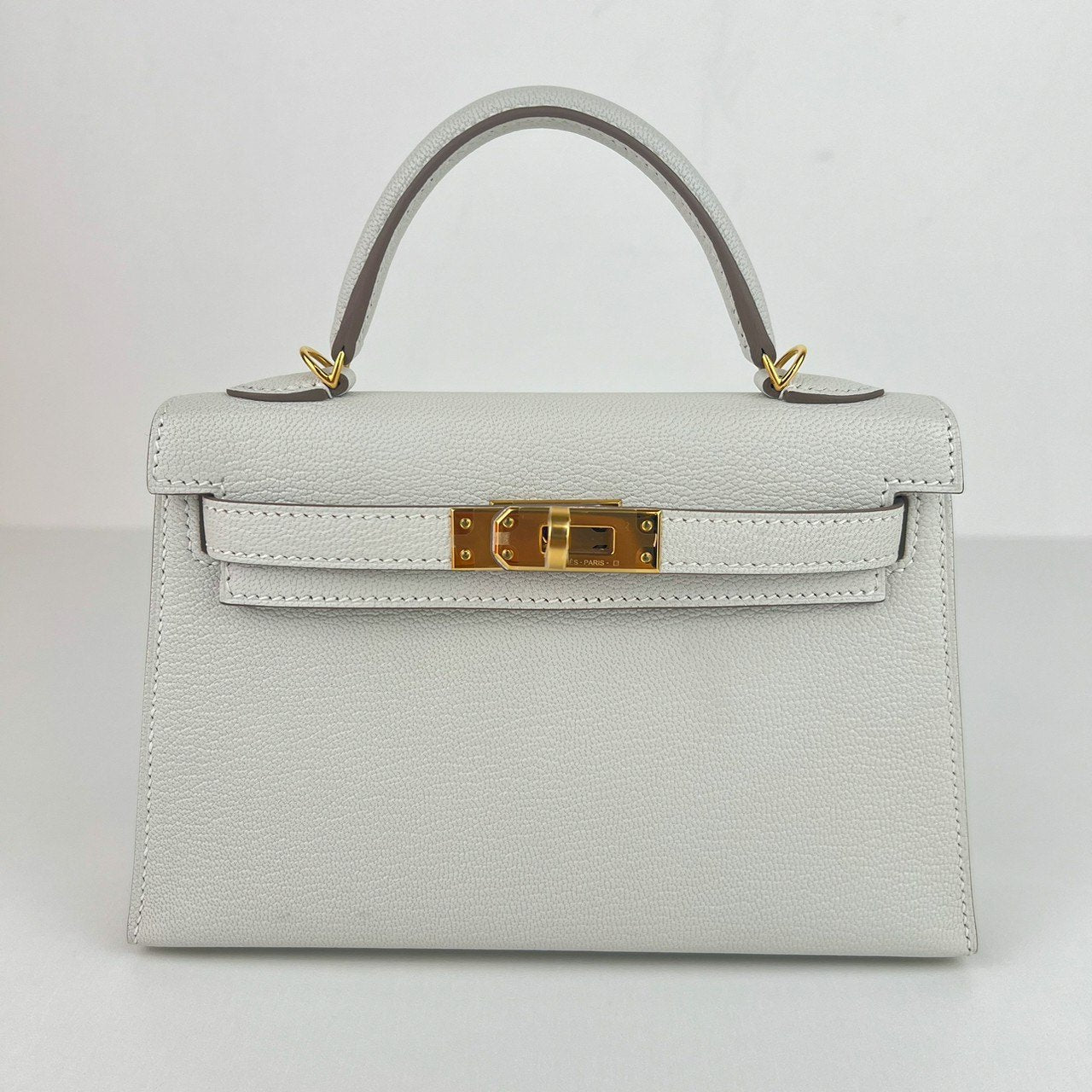 Mini kelly ミニケリー Mushroom マッシュルーム Chevre シェーブル GHW ゴールド金具 Stamp-U U刻印