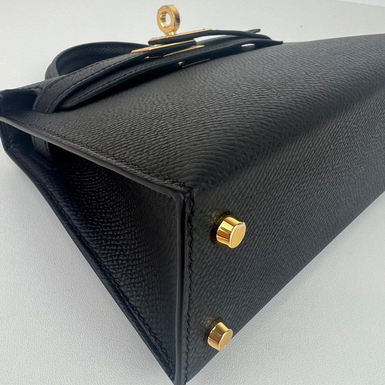 Mini kelly ミニケリー Black ブラック GHW ゴールド金具 Epsom エプソン Stamp-W W刻印
