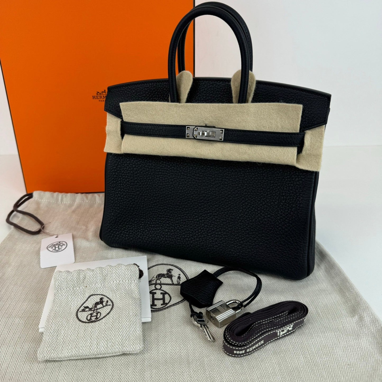 Birkin25 バーキン25 Black ブラック PHW シルバー金具 Togo トゴ Stamp-W W刻印