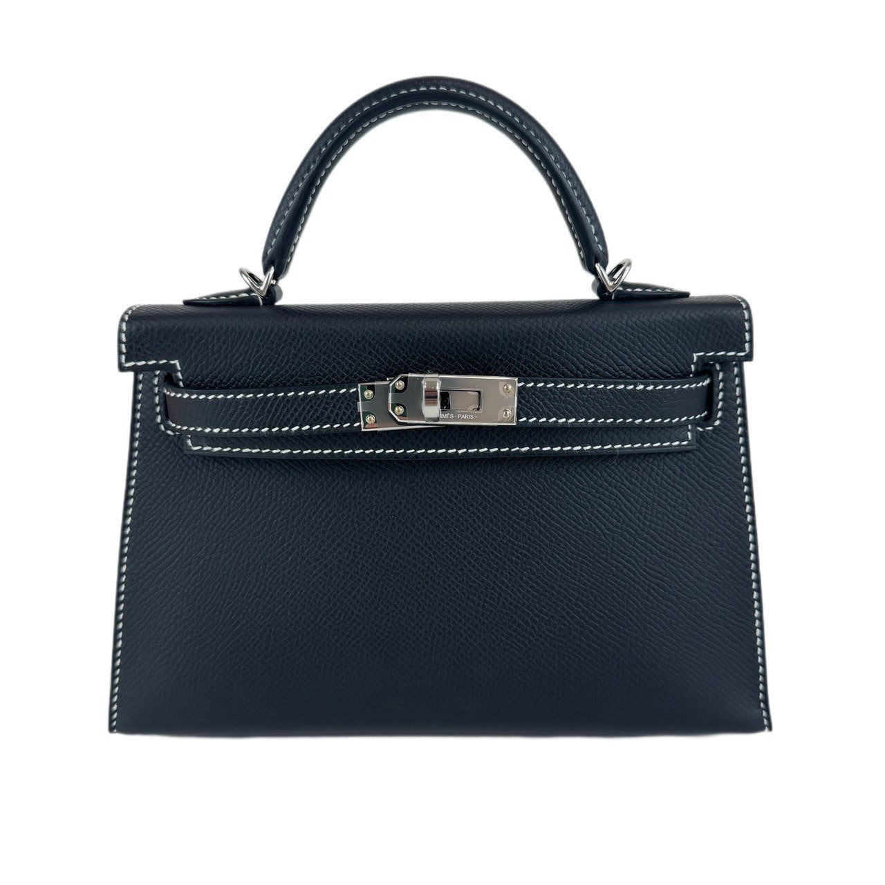 Mini kelly SO ミニケリー スペシャルオーダー Black ブラック/Gris perle グリパール Epsom エプソン PHW シルバー金具 Stamp-K K刻印