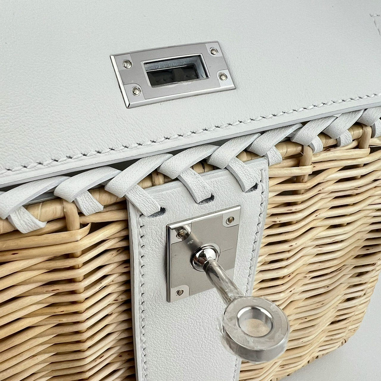 Mini kelly picnic ミニケリーピクニック Blanc ブランク PHW シルバー金具 B刻