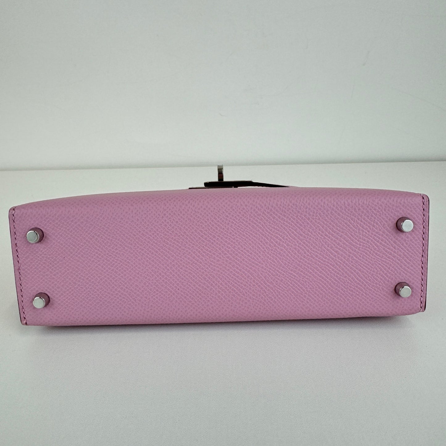 Mini kelly ミニケリー Stamp-B B刻印 Epsom エプソン Mauve sylvestre モーヴシルベストル PHW シルバー金具