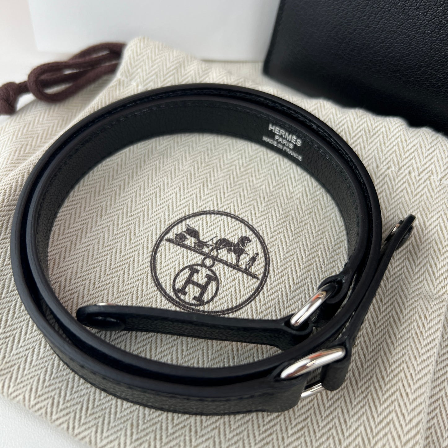 Kelly elan ケリーエラン Black ブラック Chevre シェーブル PHW シルバー金具 Stamp-B B刻印