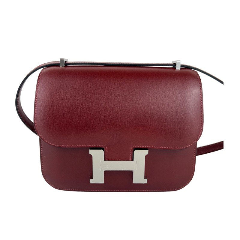 Constance mini コンスタンスミニ Rouge H ルージュアッシュ Box calf ボックスカーフ PHW シルバー金具 Stamp-W W刻印