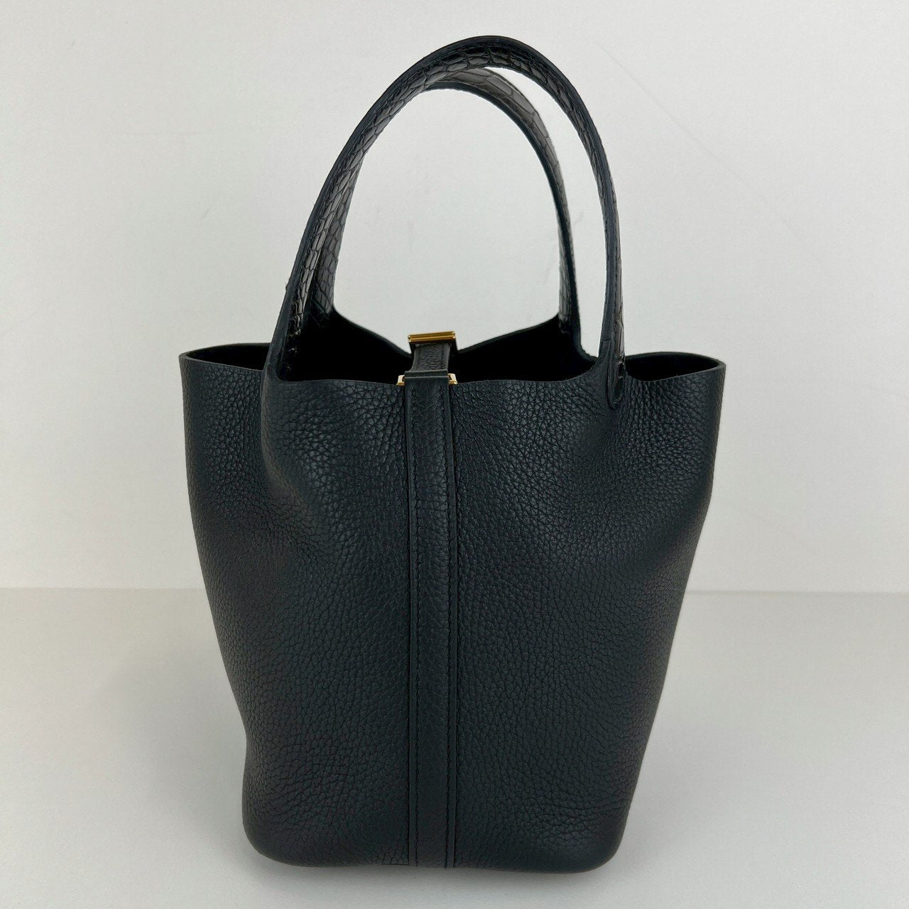 Picotin lock PM ピコタンロック18 Black ブラック Taurillon clemence トリヨンクレマンス crocodile クロコダイル GHW ゴールド金具 Stamp-Z Z刻印