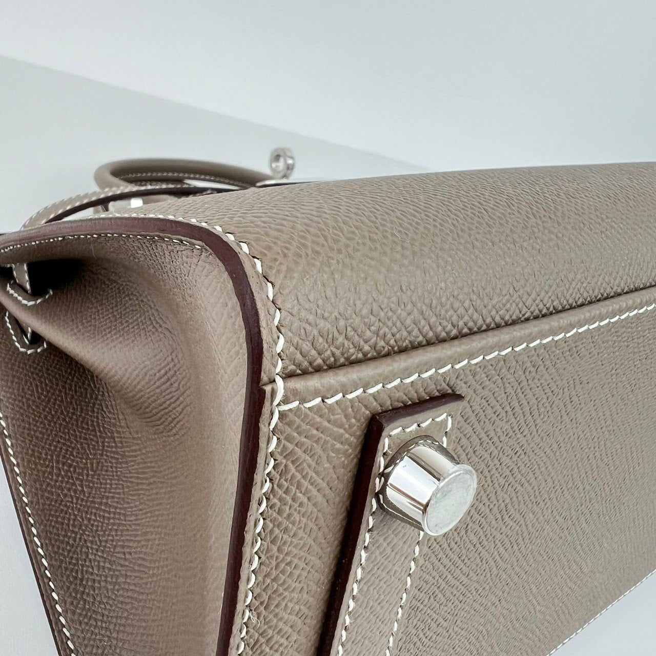 Birkin25 Sellier バーキン25 セリエ Etoupe エトープ PHW シルバー金具 Epsom エプソン Stamp-W W刻印