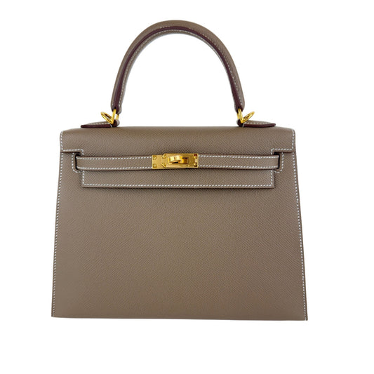 Kelly25 ケリー25 Etoupe エトープ GHW ゴールド金具 W刻印 Epsom エプソン