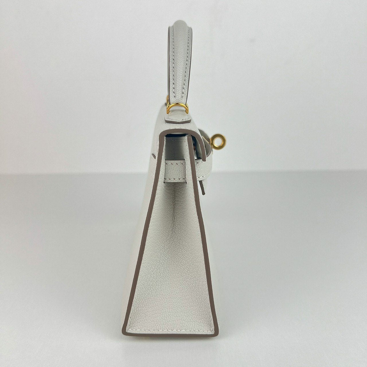 Mini kelly ミニケリー Mushroom マッシュルーム Chevre シェーブル GHW ゴールド金具 Stamp-U U刻印