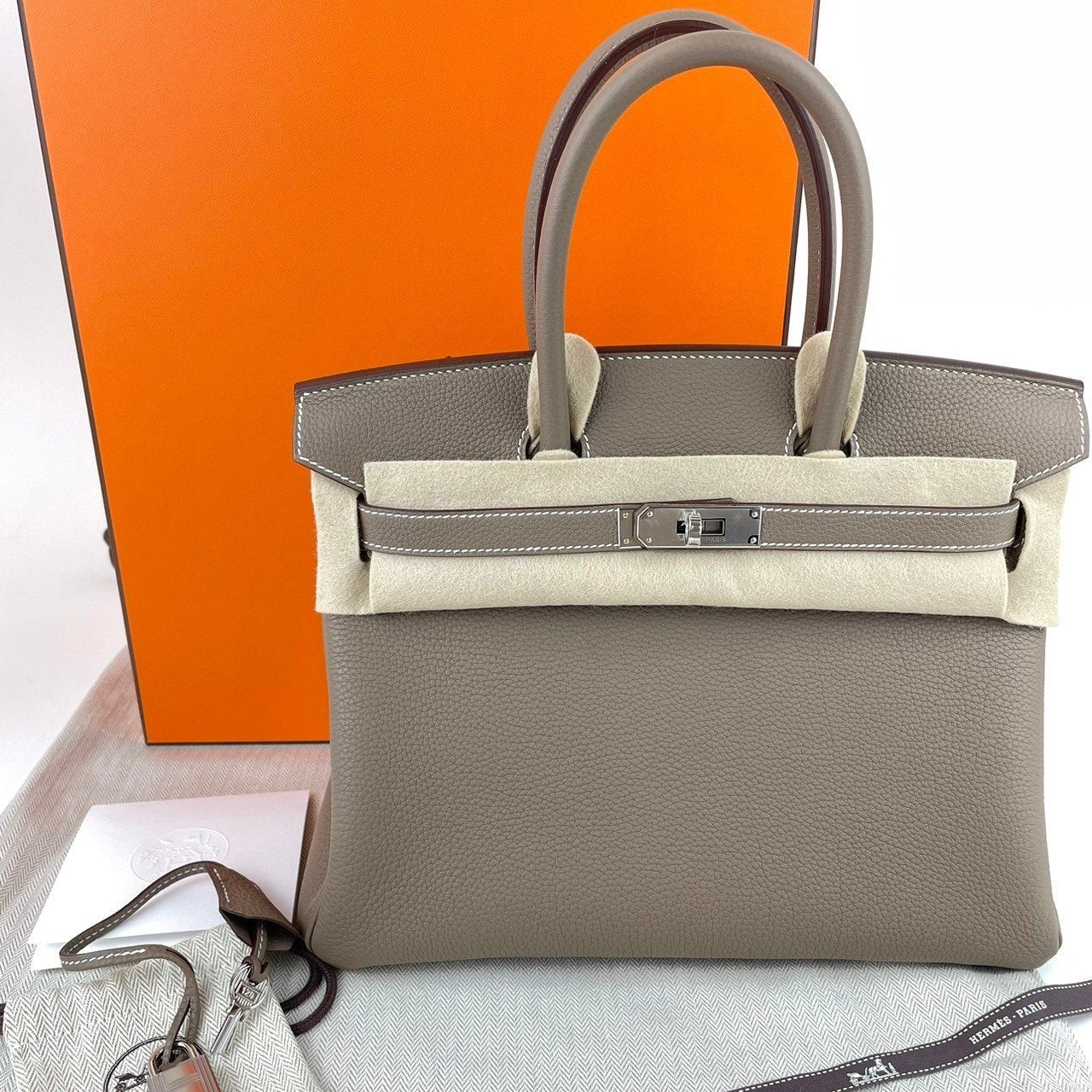 Birkin30 バーキン30 Etoupe エトープ Togo トゴ PHW シルバー金具 B刻印