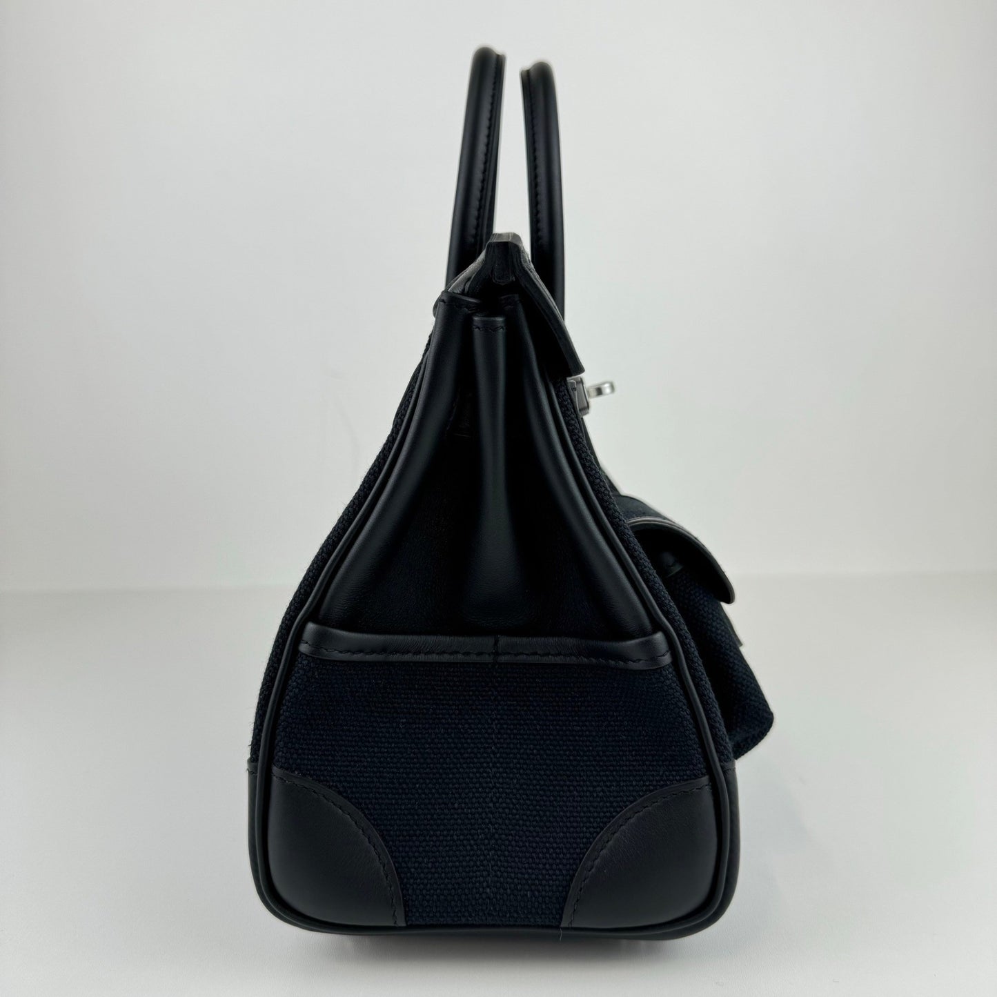 Birkin25 Cargo バーキン25カーゴ Black ブラック PHW シルバー金具 Toile Goeland Canvas Veau Swift トワルゴエラン ヴォースイフトStamp-W W刻印