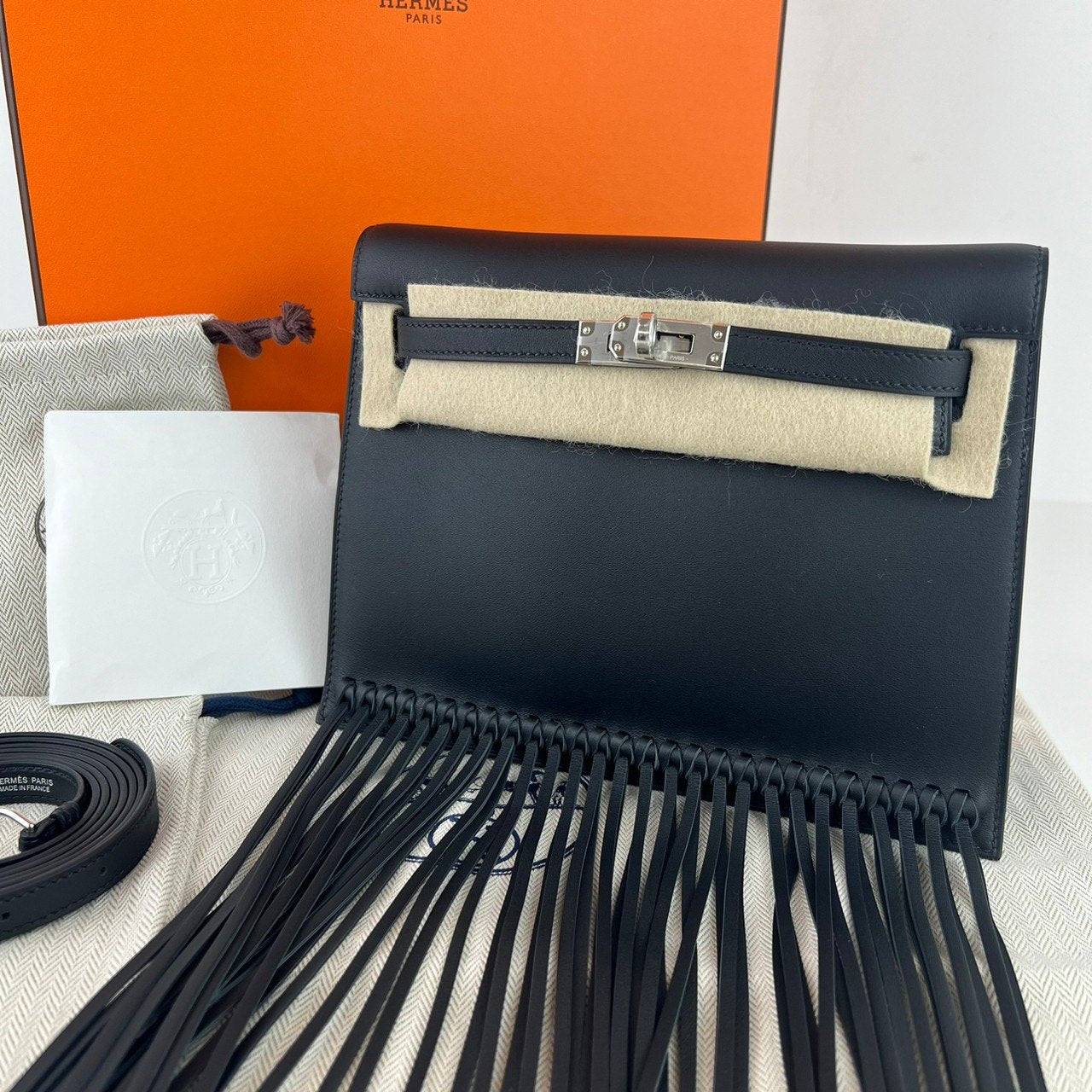 Kelly dance fringe ケリーダンス フリンジ Black ブラック Swift スイフト PHW シルバー金具 Stamp-W W刻印