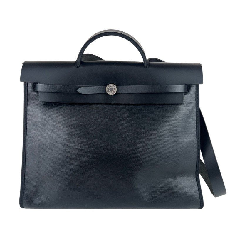 Herbag zip 39 MM エールバッグジップ39 MM Black ブラック Toile H/Berlin/Vash hunter トワルアッシュ/ベルリーヌ/ヴァッシュハンター PHW シルバー金具 Stamp-D D刻印