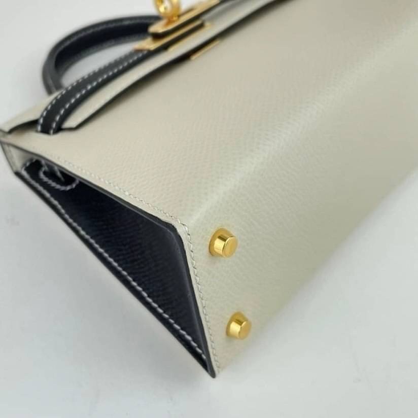 Mini Kelly Special Order ミニケリー HSS Black/Craie ブラック/クレ GHW ゴールド金具 Epsom エプソン Stamp-U U刻印