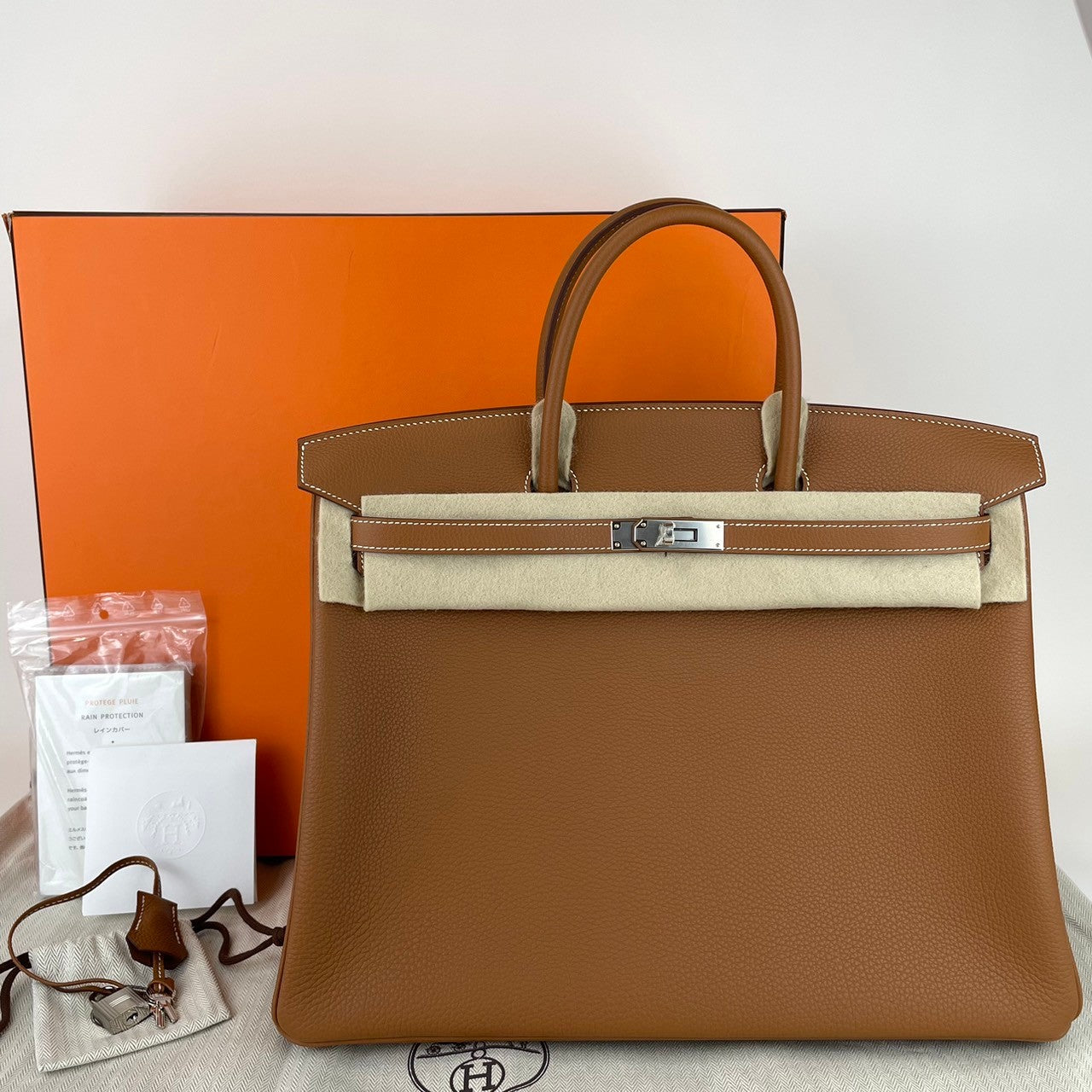 Birkin40 バーキン40 Gold ゴールド PHW シルバー金具 U刻印 Togo トゴ ハンドバッグ