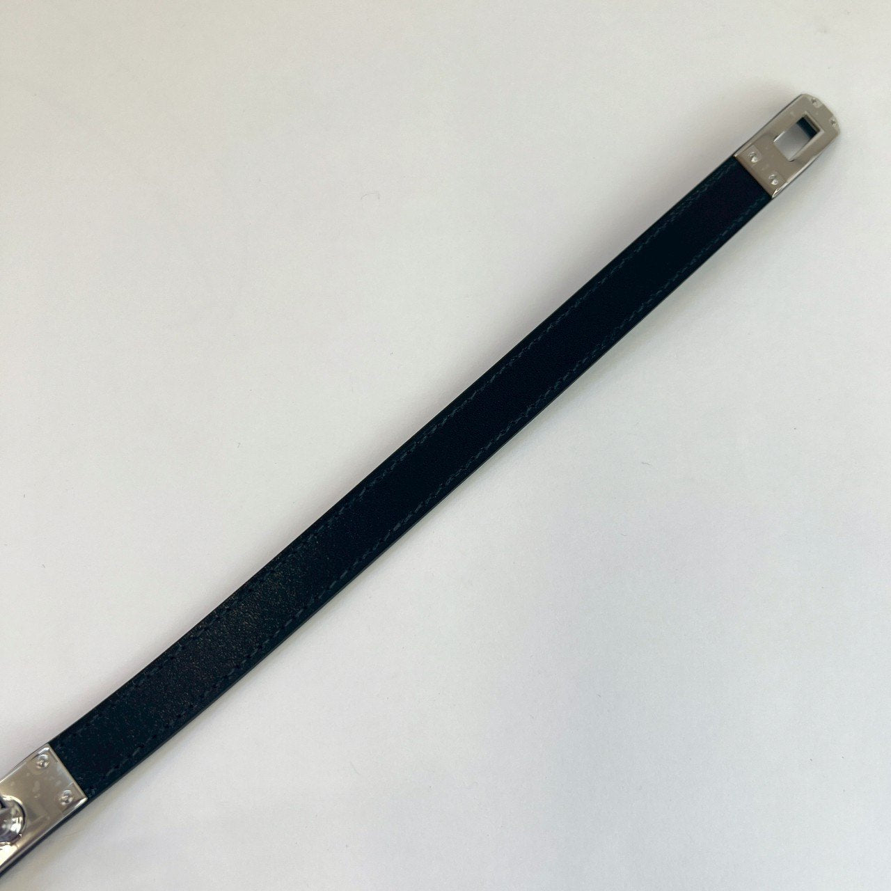 Kelly double bracelet レザーブレスレット ケリー T6 Black ブラック