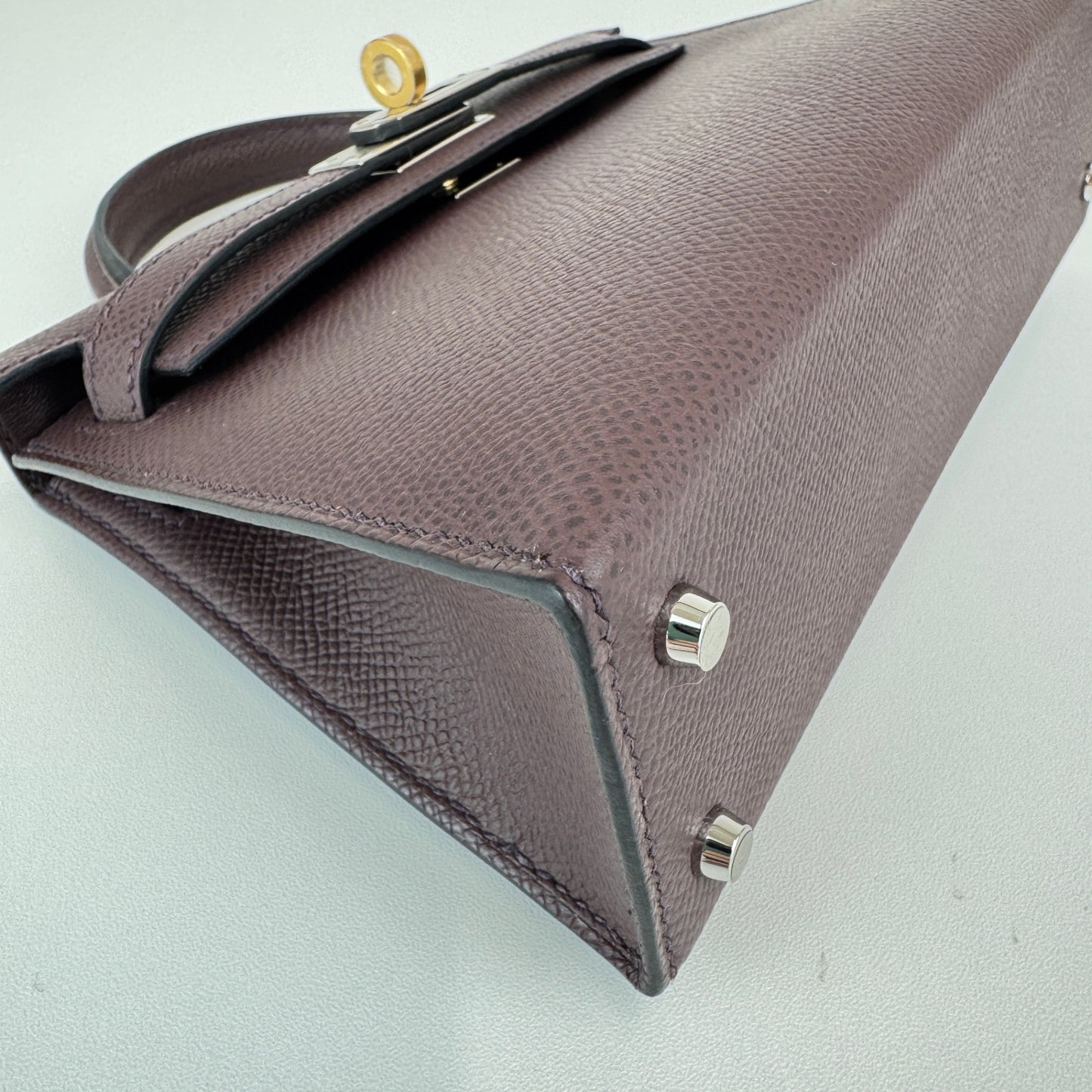 Hermès エルメス Mini kelly ミニケリー Stamp-W W刻印 Epsom エプソン Rouge sellier ルージュセリエ EHW エレクトラム金具