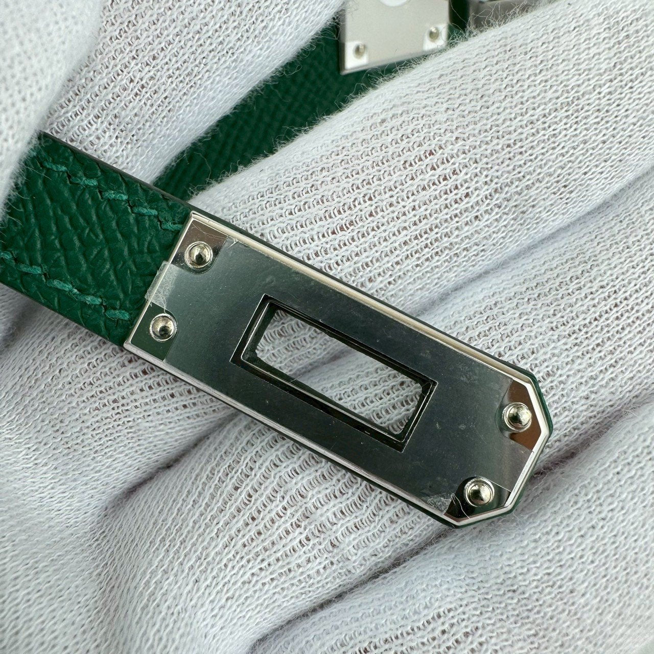 Mini kelly ミニケリー Stamp-W W刻印 Epaom エプソン Vert moyen ヴェールモワイヤン PHW シルバー金具