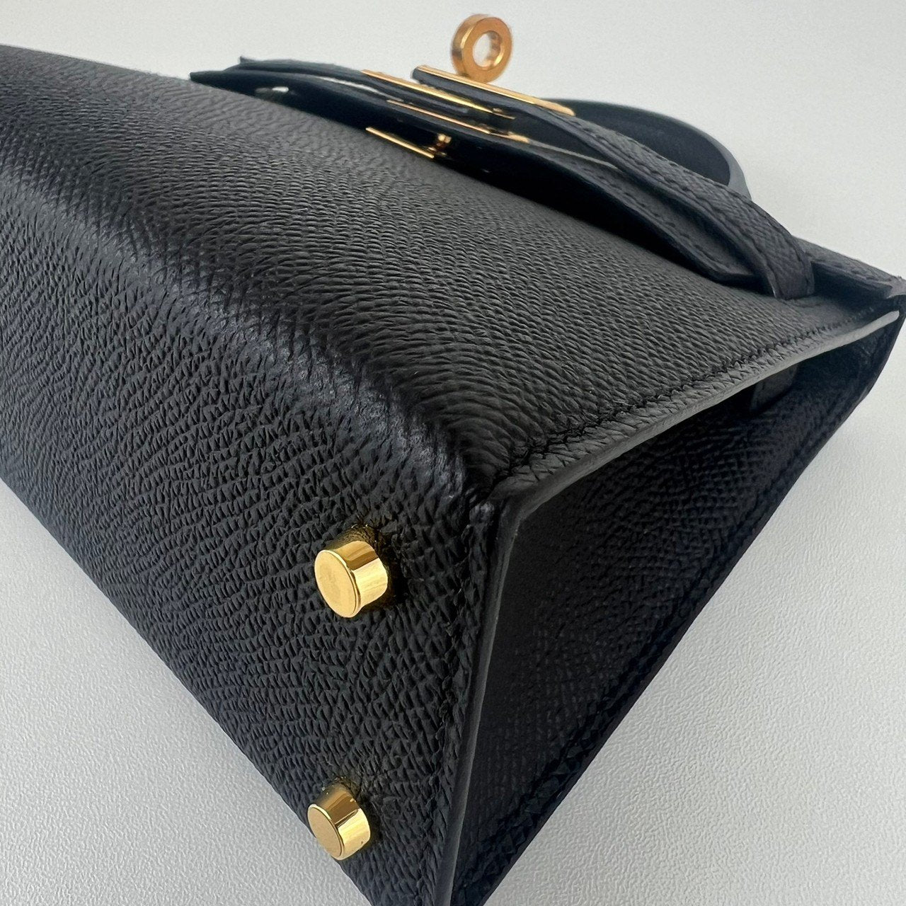Mini kelly ミニケリー Black ブラック Epsom エプソン GHW ゴールド金具 Stamp-W W刻印