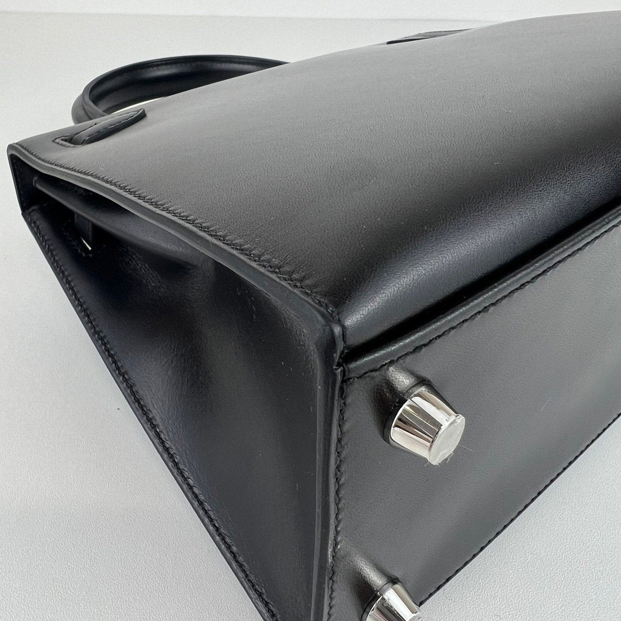 Kelly25 ケリー25 Black ブラック Boxcalf ボックスカーフ PHW シルバー金具 Stamp-W W刻印