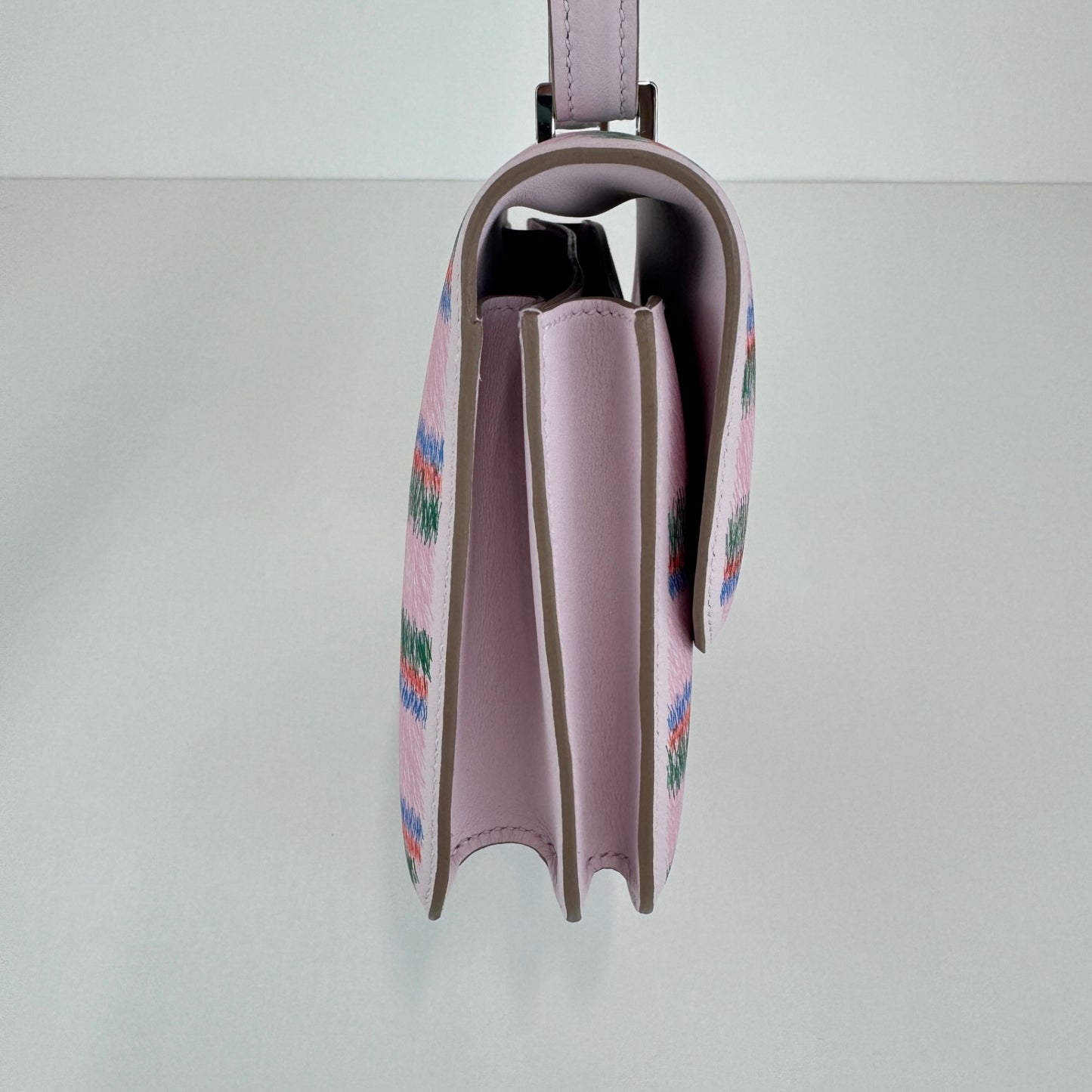 Constance mini tartan light コンスタンスミニ タータンライト Mauve pale モーヴペール Swift スイフト PHW シルバー金具 Stamp-K K刻印