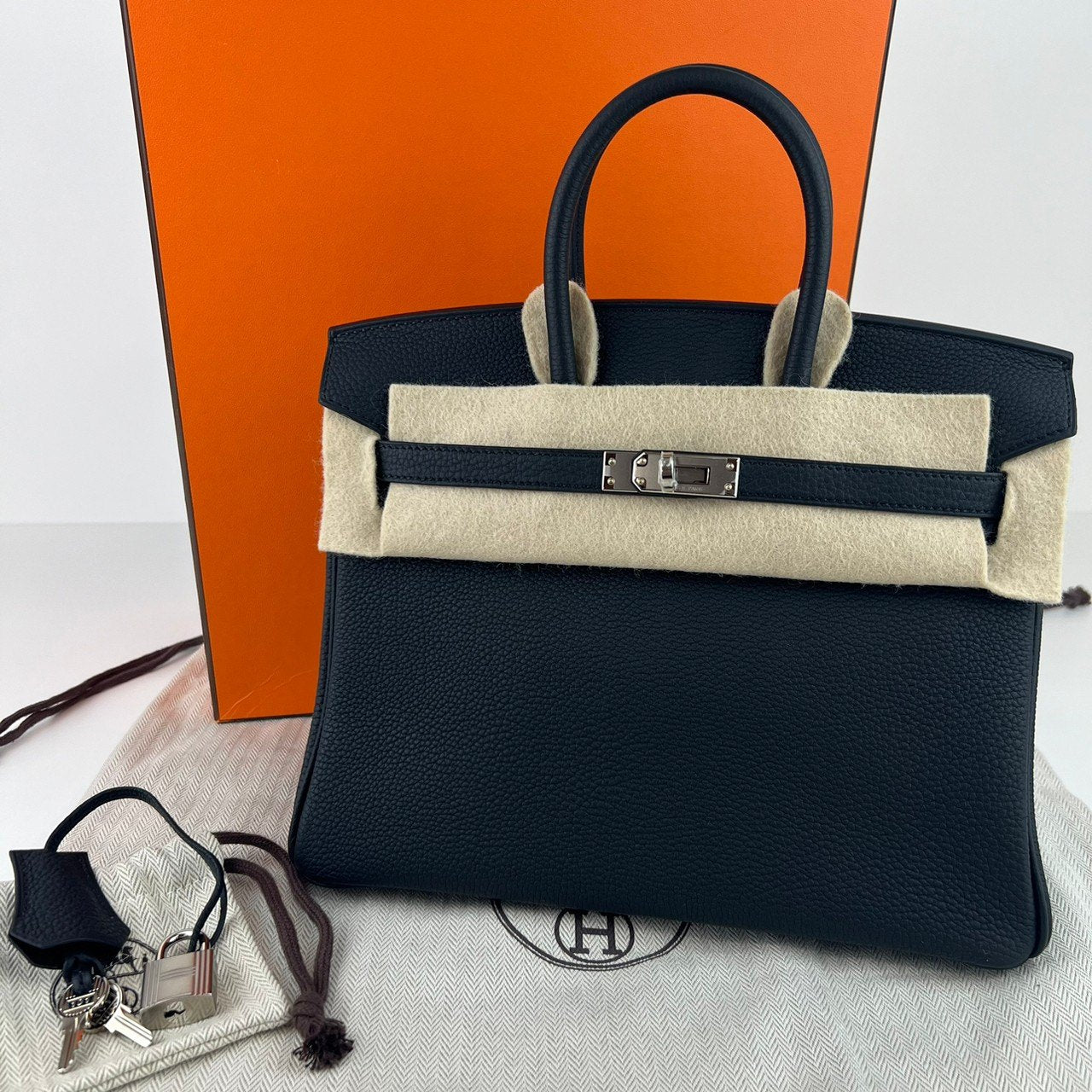 Birkin25 バーキン25 Black ブラック PHW シルバー金具 Togo トゴ Stamp-W W刻印
