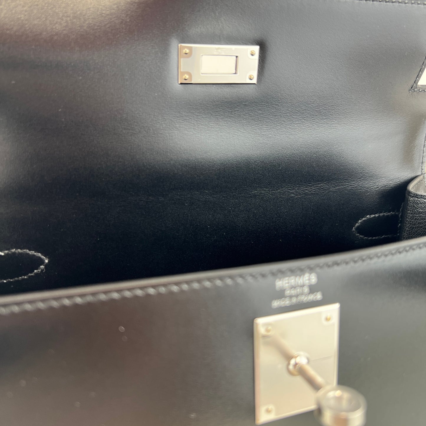 Hermès エルメス Kelly28 ケリー28 Stamp-W W刻印 Boxcalf ボックスカーフ Black ブラック PHW シルバー金具