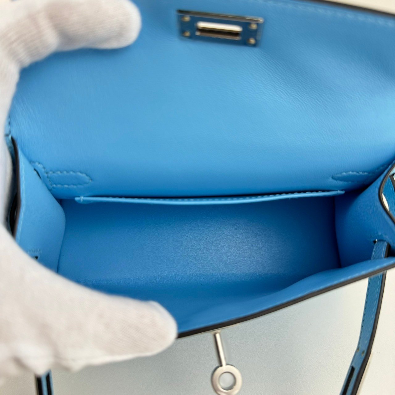 Mini kelly ミニケリー Celeste セレステ Epsom エプソン PHW シルバー金具 Stamp-B B刻印