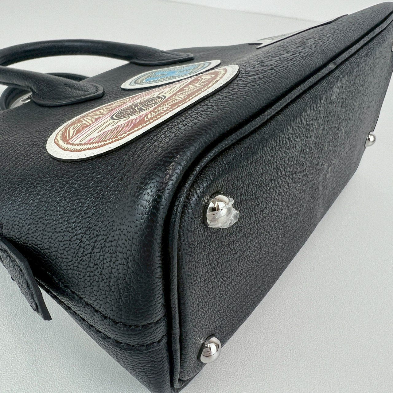 Hermès エルメス Bolide 1923 mini Pique Colle ボリード1923ミニ ピケ コレ 100周年記念モデル Stamp-W W刻印 Chevre シェーブル Black ブラック PHW シルバー金具