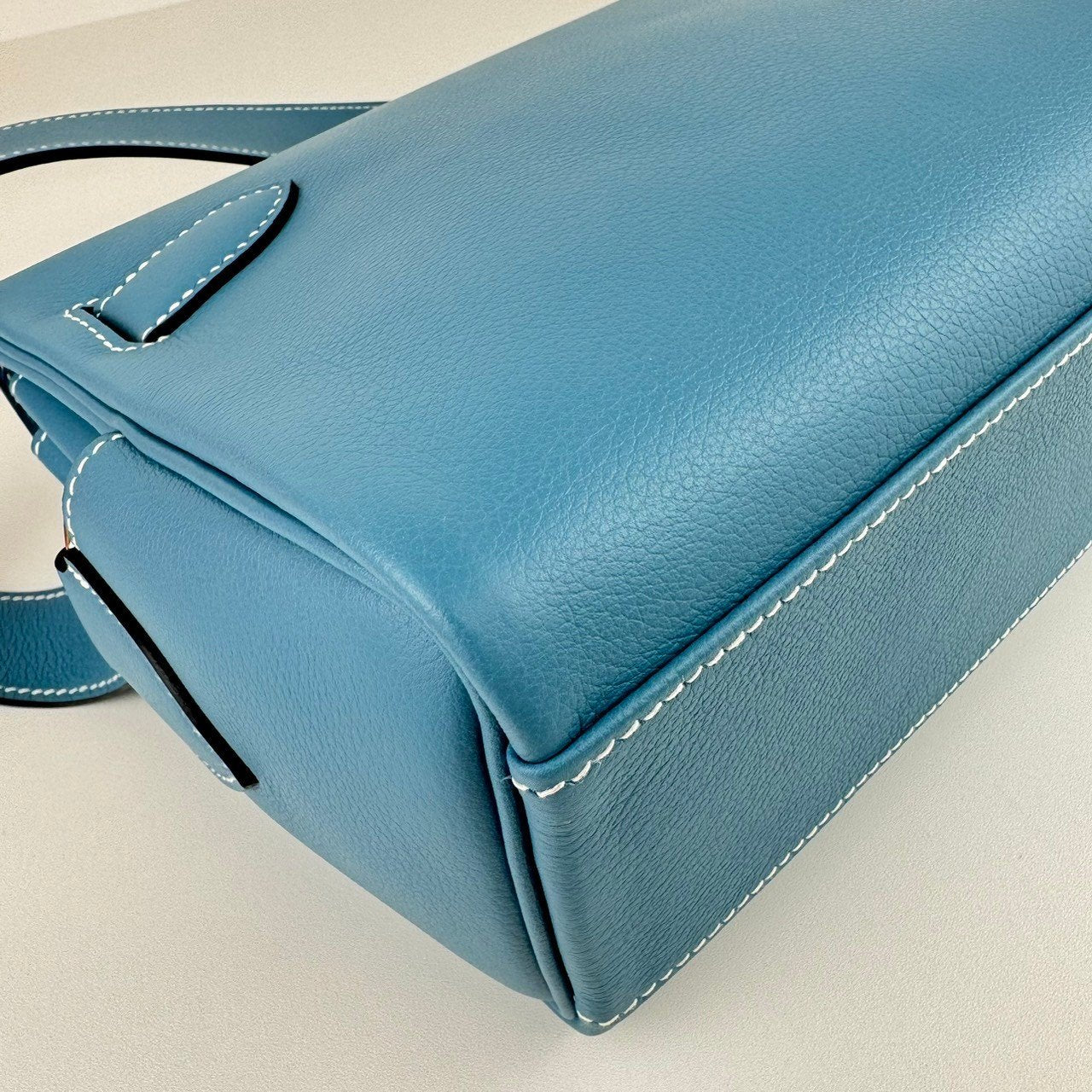 Kelly Messenger PM ケリーメッセンジャーバッグPM New Blue jean ニューブルージン PHW シルバー金具 Evercolor エバーカラー Stamp-W W刻印