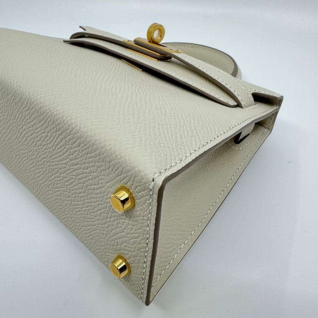 Mini kelly ミニケリー Stamp-W W刻印 Epsom エプソン Craie クレ GHW ゴールド金具