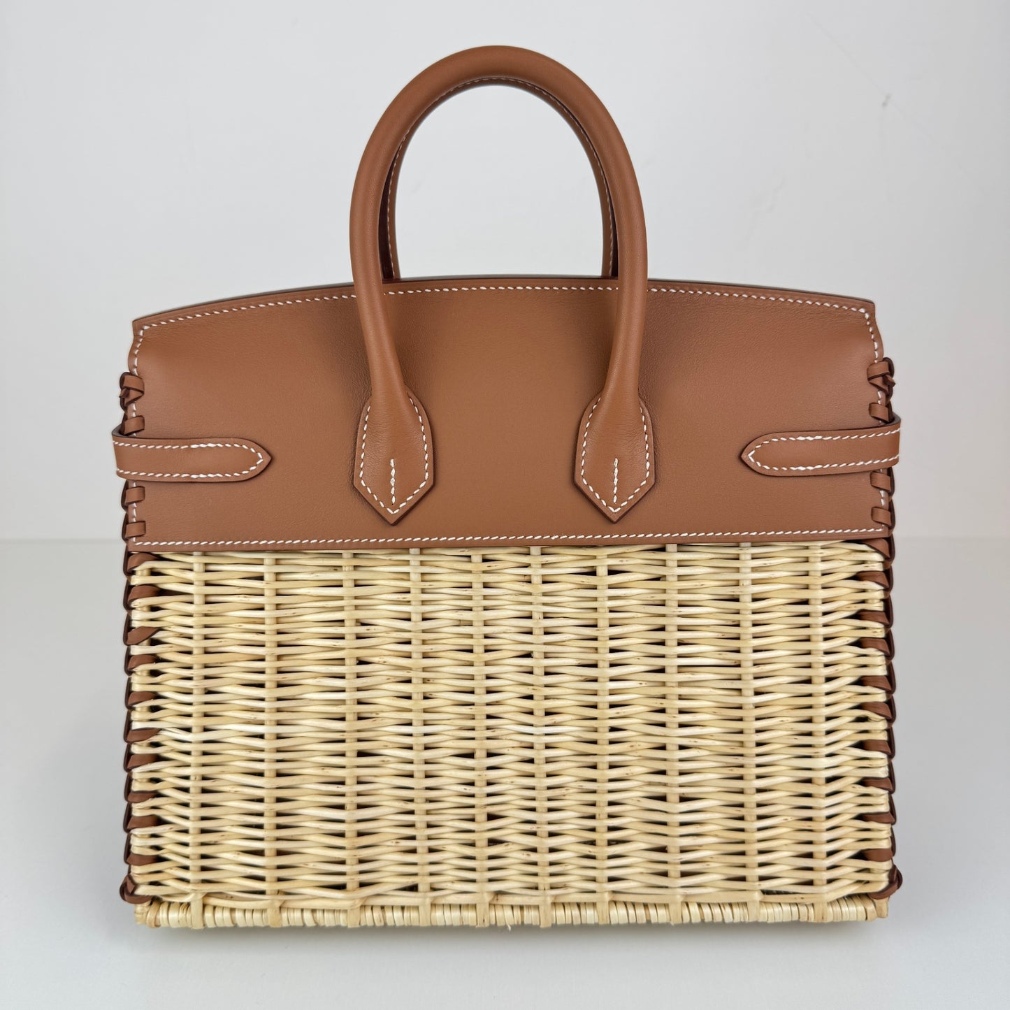 Birkin25 picnic バーキン25ピクニック Gold ゴールド PHW シルバー金具 Swift/Rattan Stamp-B B刻印