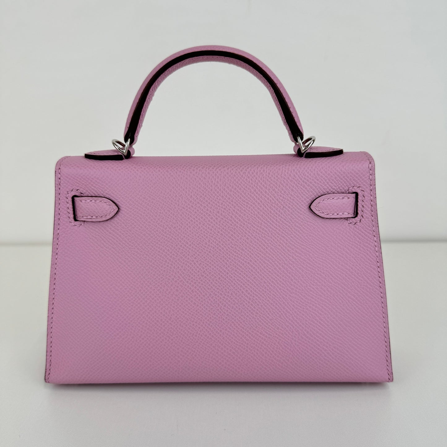Mini kelly ミニケリー Stamp-B B刻印 Epsom エプソン Mauve sylvestre モーヴシルベストル PHW シルバー金具
