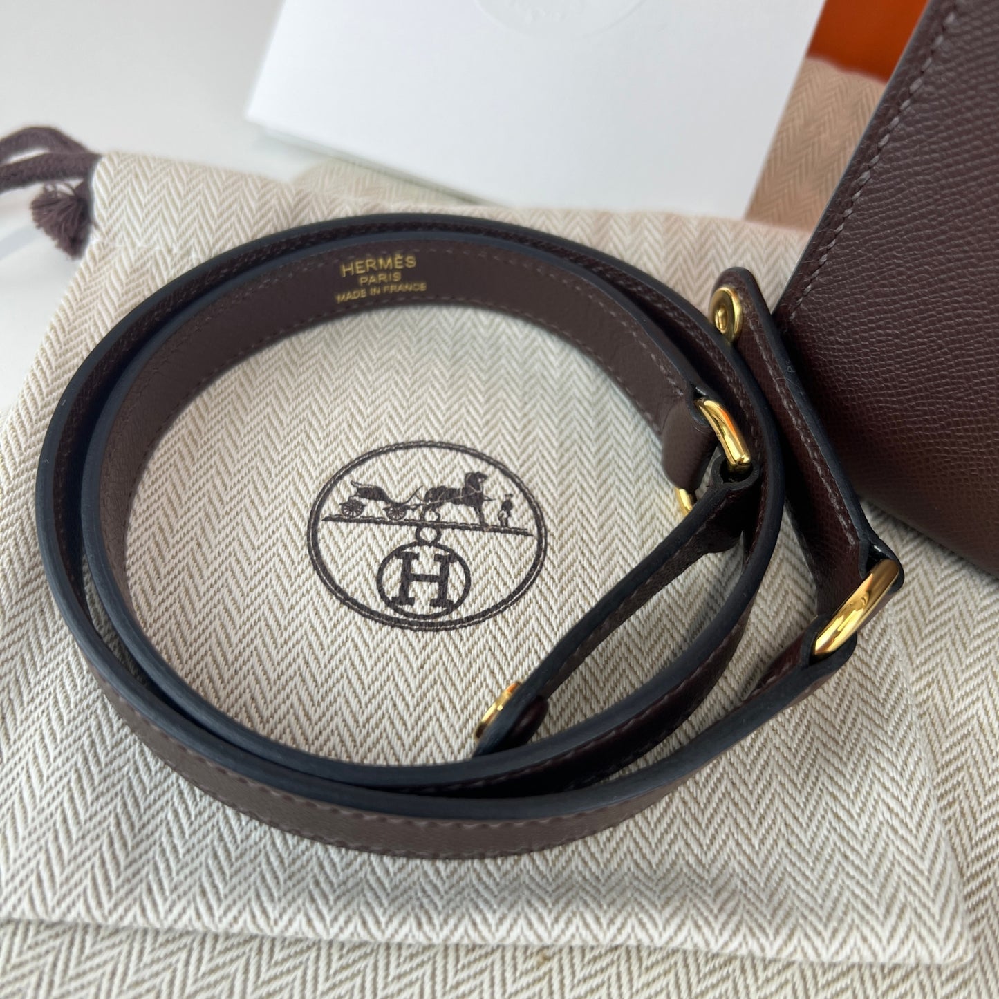 Hermès エルメス Kelly elan ケリーエラン Stamp-W W刻印 Madame マダム Havane ハバナ GHW ゴールド金具