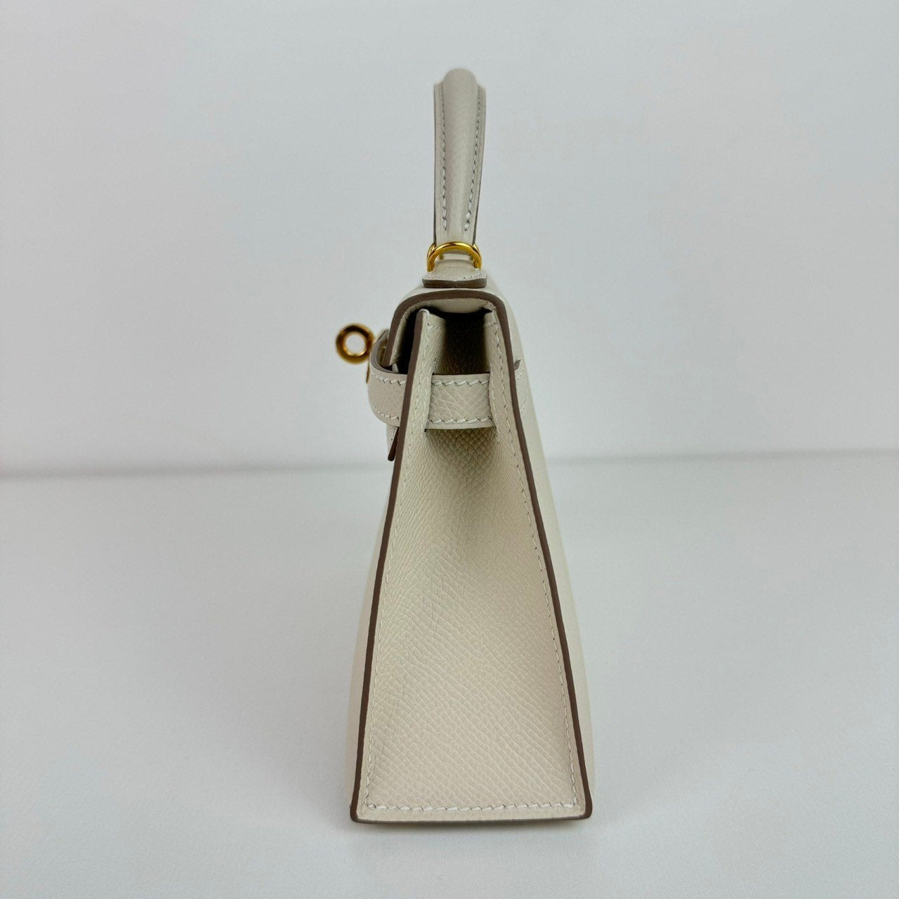 Mini kelly ミニケリー Craie クレ ゴールド金具 W刻 ハンドバッグ Epsom エプソン