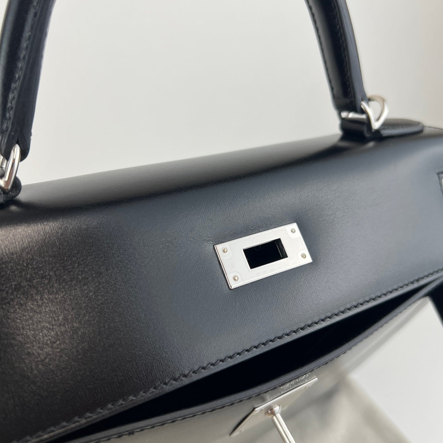 Hermès エルメス Kelly28 ケリー28 Stamp-W W刻印 Boxcalf ボックスカーフ Black ブラック PHW シルバー金具
