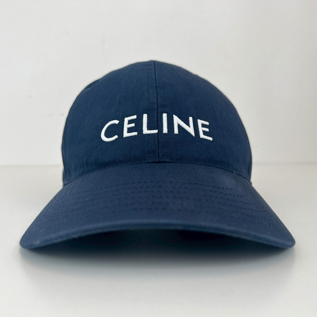 CELINE セリーヌ ベースボールキャップ 綿100% ネイビー
