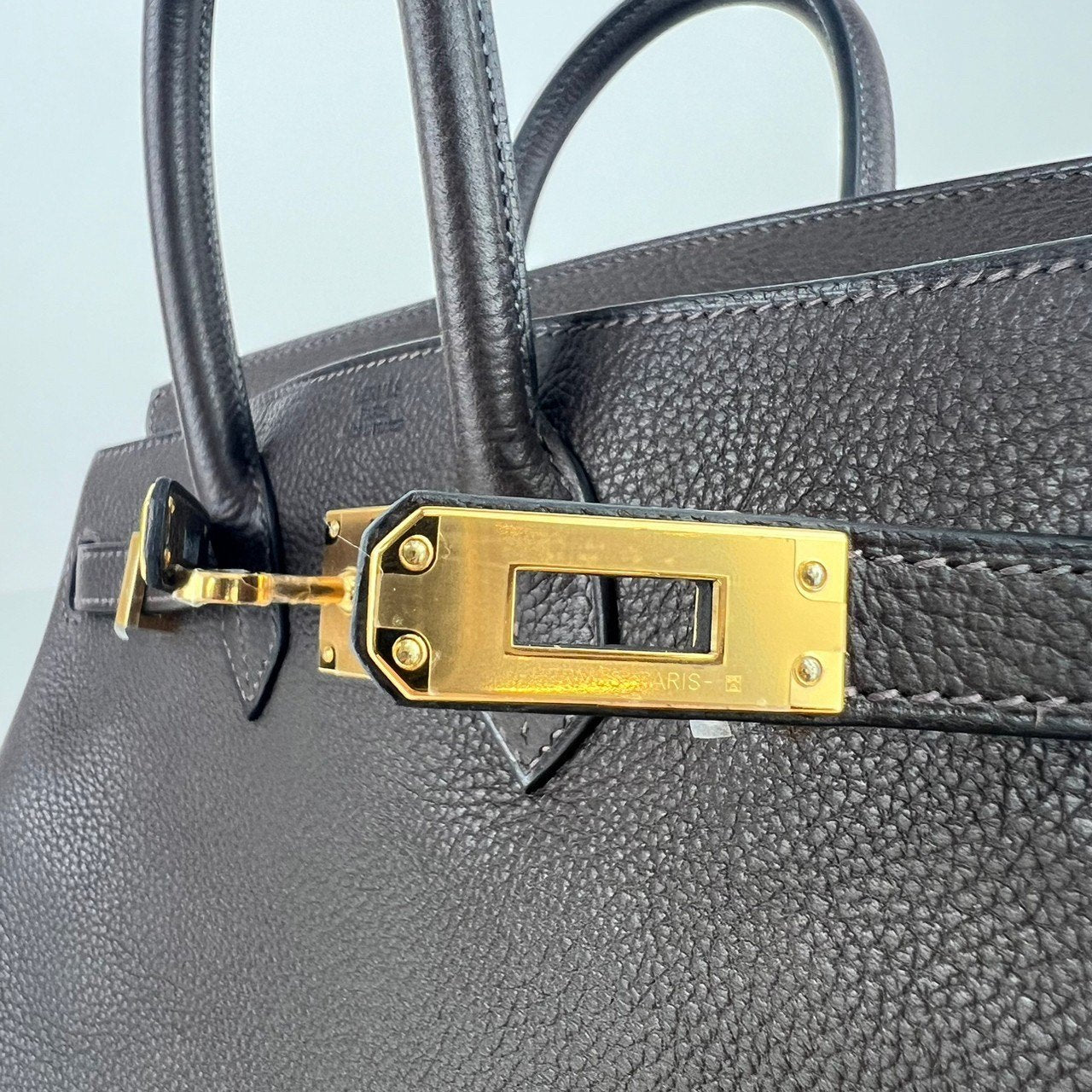 Birkin25 バーキン25 Ebene エベンヌ GHW ゴールド金具 Barenia バレニア Stamp-U U刻印