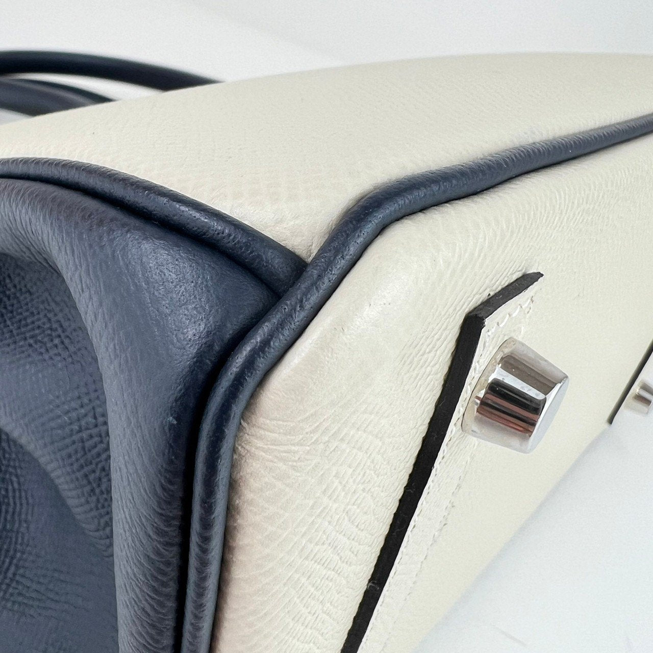Birkin25 バーキン25 Craie/Black クレ/ブラック Togo トゴ PHW シルバー金具 D刻