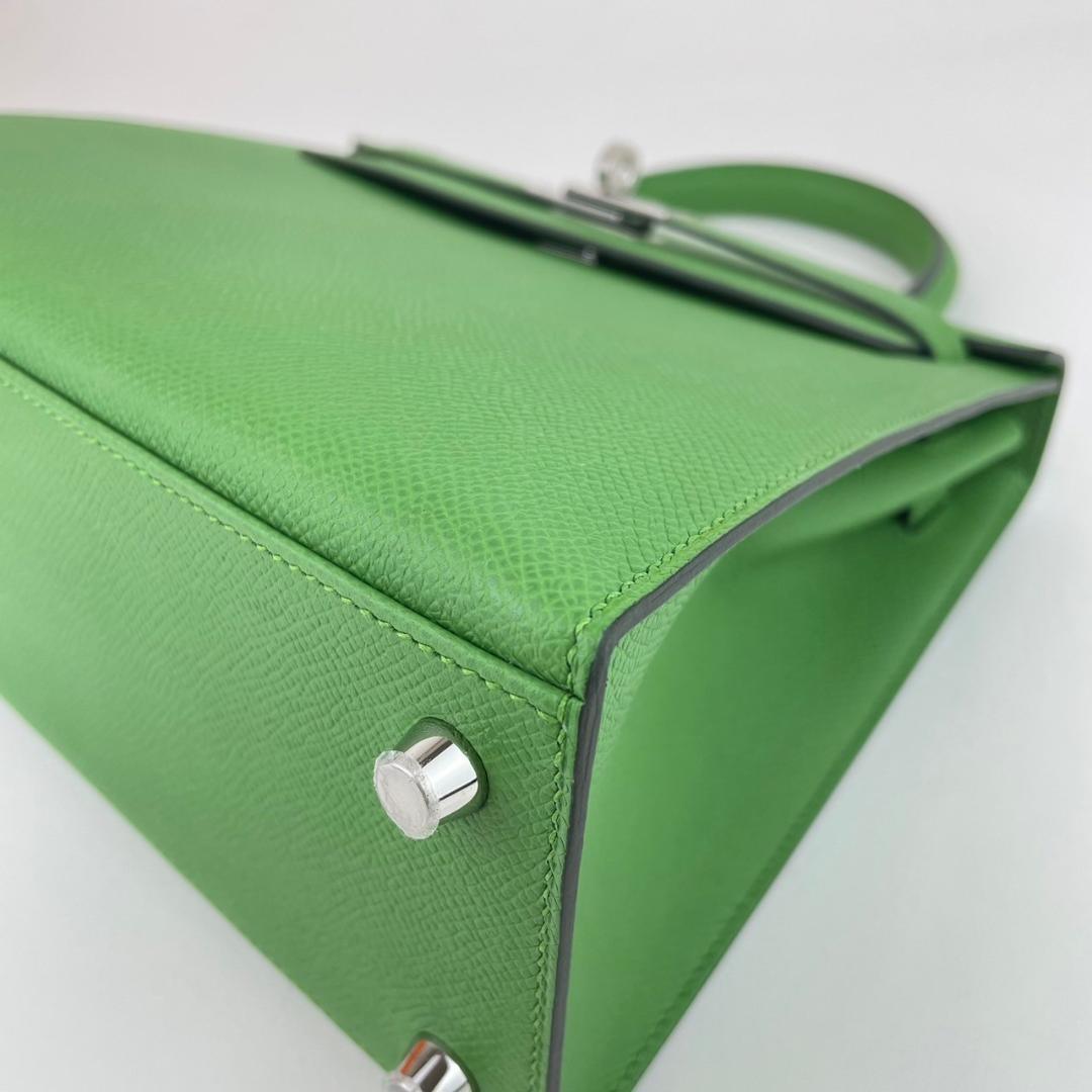 新品 HERMES エルメス Kelly25 ケリー25 Vert yucca ヴェールユッカ Epsom エプソン PHW シルバー金具 B刻
