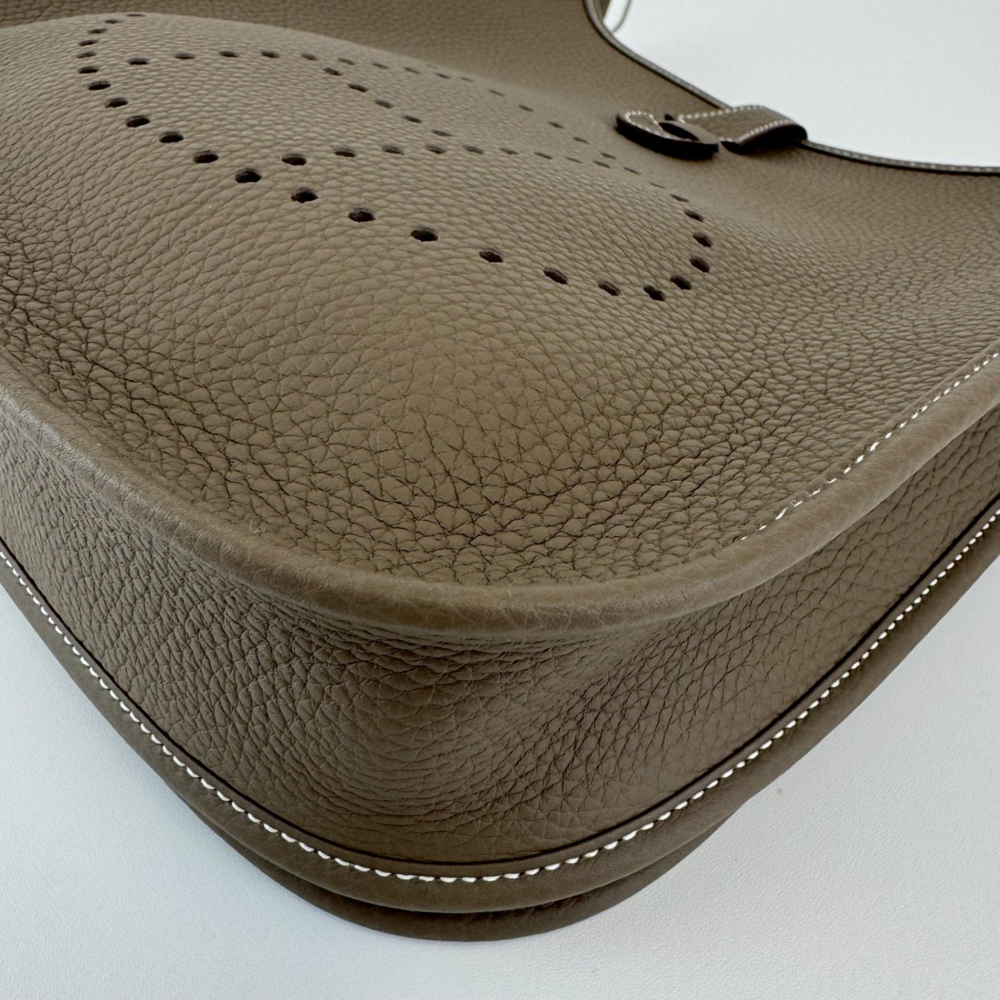 Evelyn PM エヴリンPM Etoupe エトープ PHW シルバー金具 Taurillon Clemence トリヨンクレマンス Stamp-K K刻印