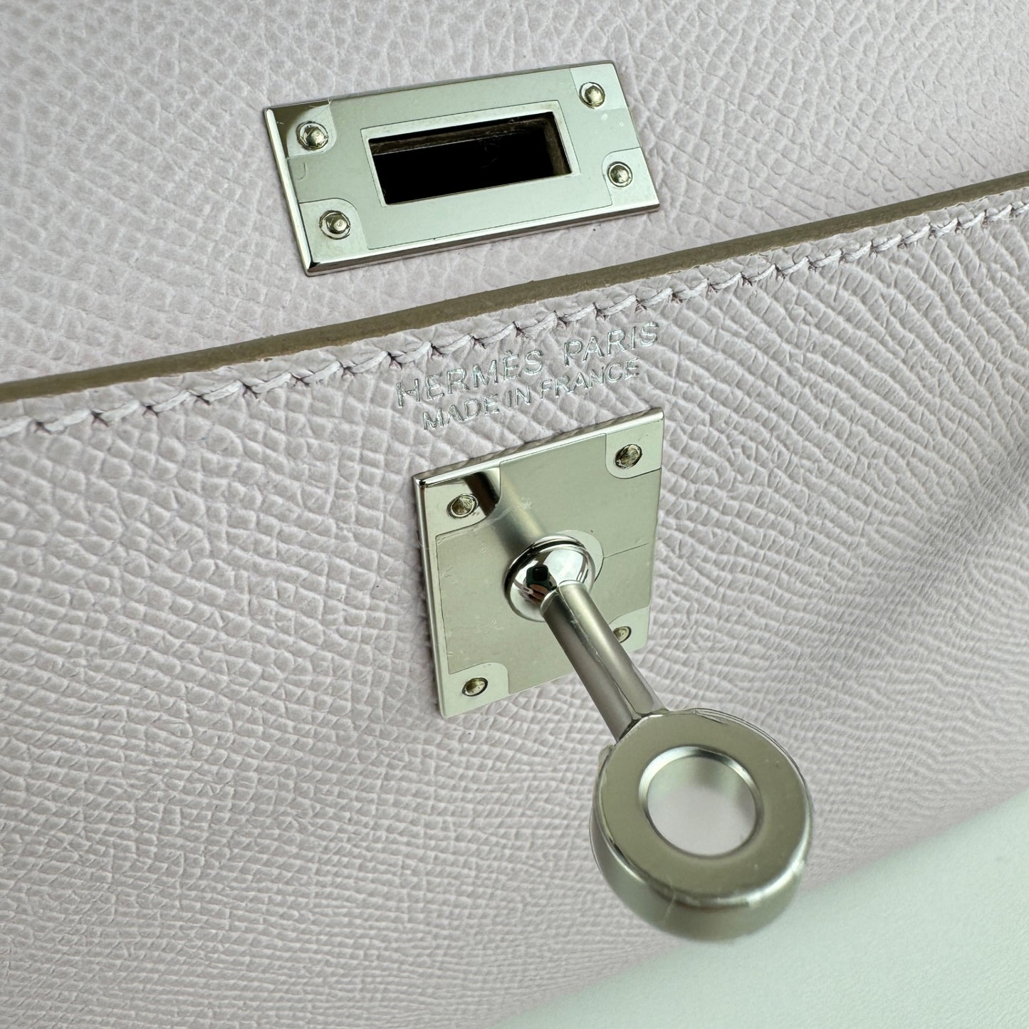 Mini kelly ミニケリー Mauve pale モーヴペール PHW シルバー金具 Stamp-W W刻 Epsom エプソン