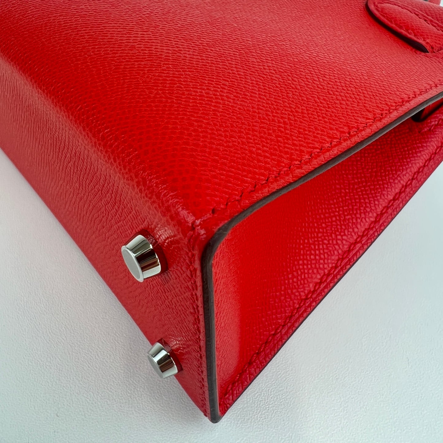 Mini kelly ミニケリー Rouge de coeur ルージュクー Madame マダム PHW シルバー金具 Stamp-K K刻印
