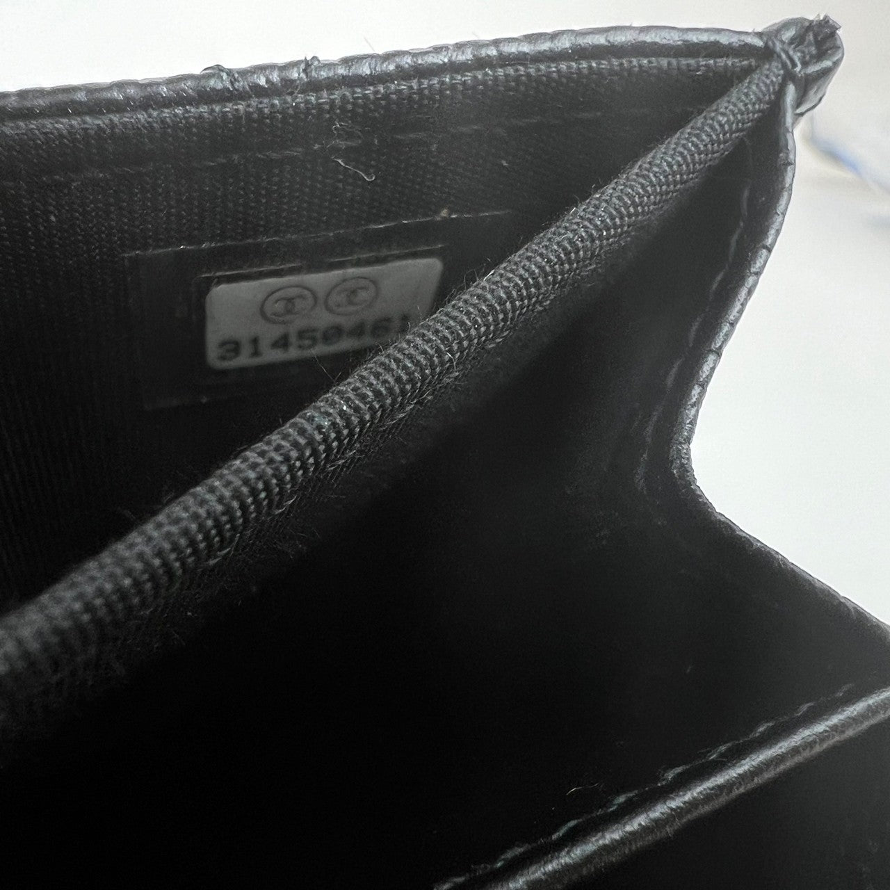 ボーイシャネル ココマーク コンパクトウォレット Caviar skin キャビアスキン Black ブラック ゴールド金具