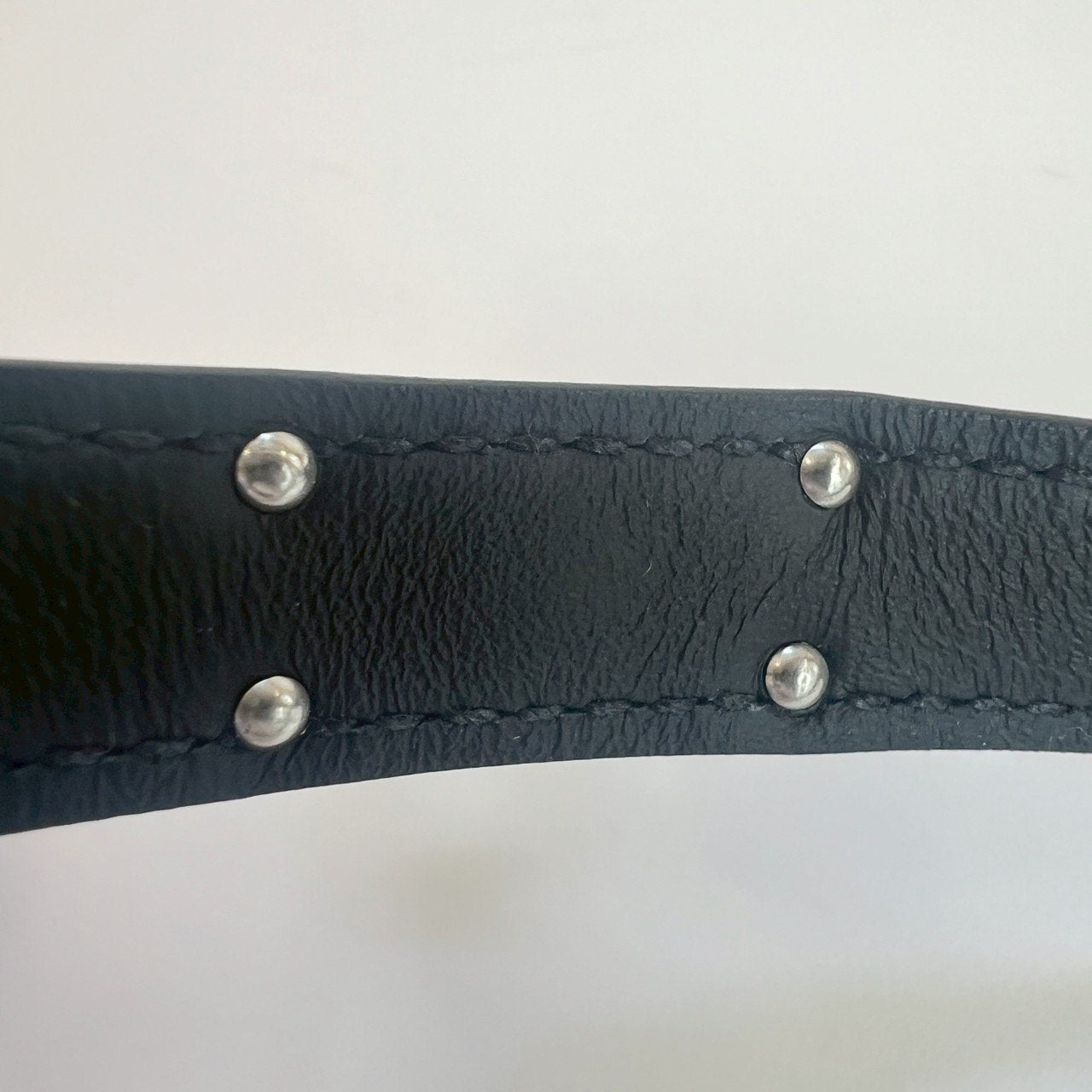 Kelly double bracelet レザーブレスレット ケリー T5 Black ブラック